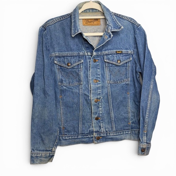 Wrangler Other - VTG 90s Wrangler Denim Jacket Mens SZ M Blue Authentic Western Trucker Cowboy